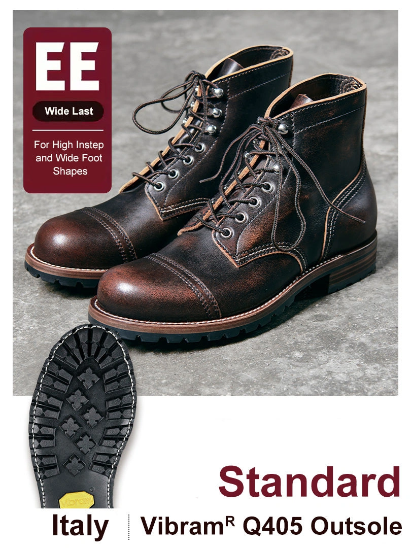Heritage Paratrooper Boots: Rugged Goodyear Welt, Vibram Traction – Built to Last.